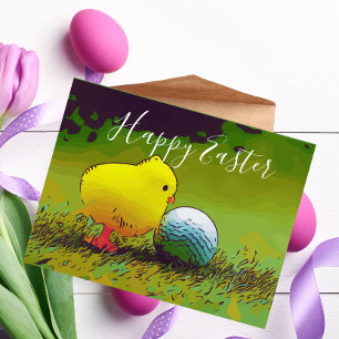 Golf Easter for golfer watercolor Spring Napkin