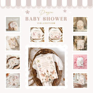 A Little Dragon is on the Way Baby Shower Registry Enclosure Card