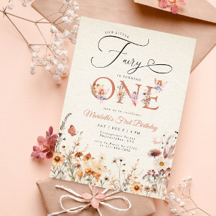 Our Little Fairy Floral Garden First Birthday Napkin