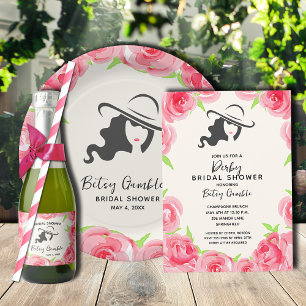 Derby Roses Big Hat Bridal Shower Invitation