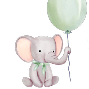 Gender Neutral Elephant Baby Shower Invitation