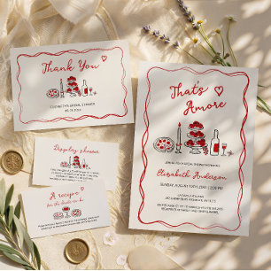 That’s Amore Whimsical Italian Red Display Shower Enclosure Card