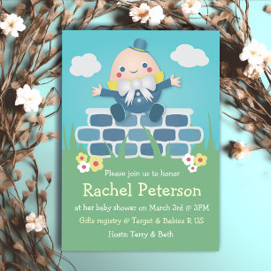 Cute Humpty Dumpty Baby Shower Thank You Postcard