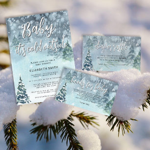 Winter Forest Baby Shower Invitation