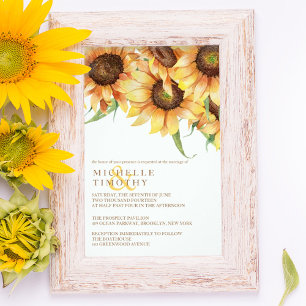 Country Sunflowers Wedding Invitations