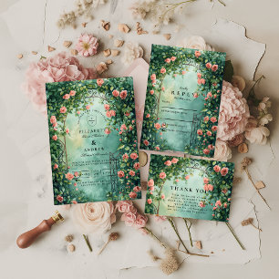 Romantic Vintage Rose Gate Wedding Save The Date
