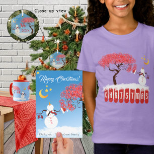 Large Whimsical Star Snowman Address