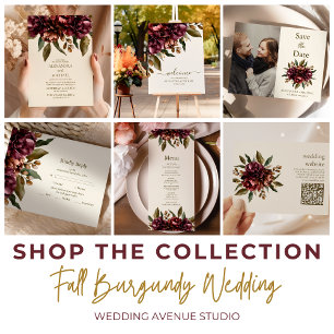 Boho Autumn Wildflower Botanical Wedding  Menu