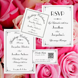 Classy Custom Wedding Names Elegant Mini  Liquor Bottle Label