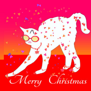 Merry Christmas Cat  Apron