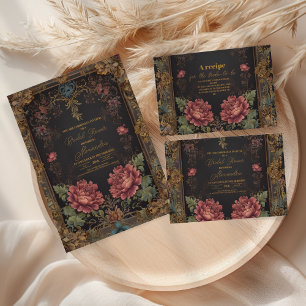 Floral Victorian Gothic Bridal Shower Paper Cups