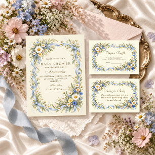 Daisy Wildflower Baby Shower Books for Baby Enclosure Card