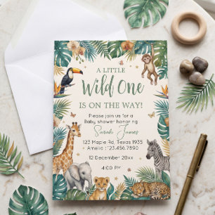 Safari Animals   Tropical Animals Baby Shower  Classic Round Sticker