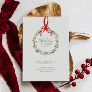 Vintage Botanical Christmas Menu