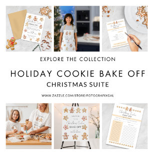 Christmas Cookie Bake Off Party Recipe Card