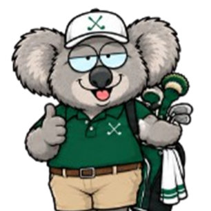 Golfer koala Birthday Party Banner