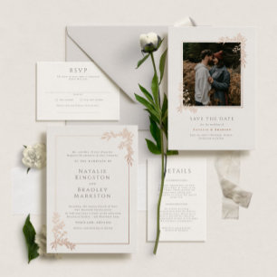 Hamilton Rose Gold Foil Greenery Wedding
