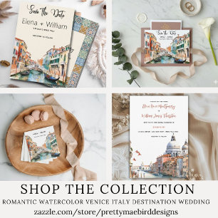 Venice Italy Romantic Save the Date Postcard