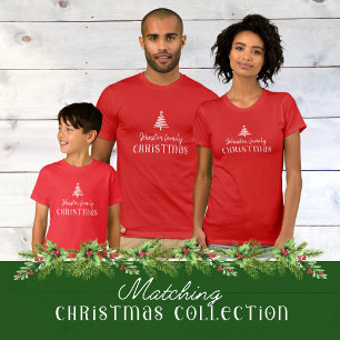 Custom family Christmas tree unisex kids T-Shirt