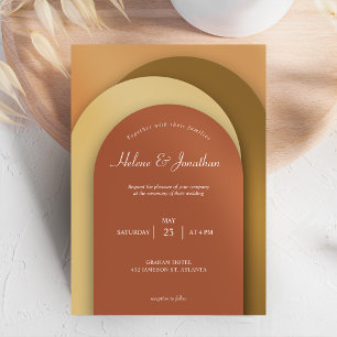 Terracotta Rust Modern Minimalist Elegant Wedding Invitation