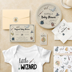 Harry Potter Icons Pattern - Baby Shower Paper Plate