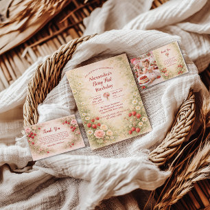 Strawberry First Birthday Garden Party 1st Birthda Paper Plate