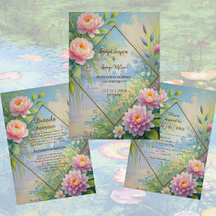 Dreamy Lakeside Garden Wedding guest card