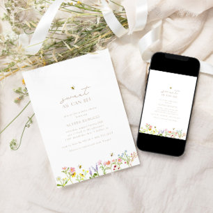 Sweet As Can Bee Modern Minimal Baby Shower Invitation