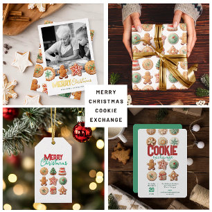 Christmas Holiday Cookie Exchange Party Invitation