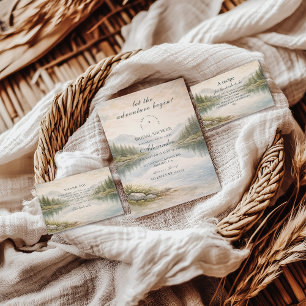 Into The Mountains Bridal Shower Thank You Card