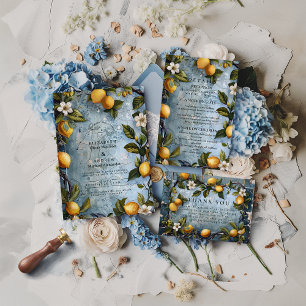 Fresh Citrus Botanical Wedding Save The Date