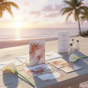 RoseGold Earthtone Watercolor Wedding Icon Programme