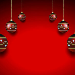 Christmas Greeting Golden Red Winter Elegant Holiday Card