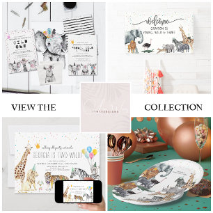 Modern Simple Party Animal Invitation
