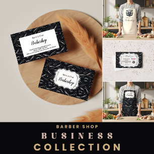 Vintage Barber Shop Tools Style Business Card