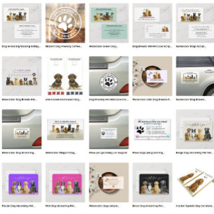 Paws dogs pet grooming 	Magnetic business card