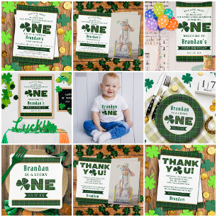 Lucky Little Shamrock 1st Birthday Invitation