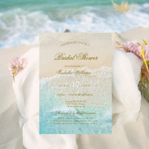 Starfish and Shells Tropical Beach Bridal Shower Napkin