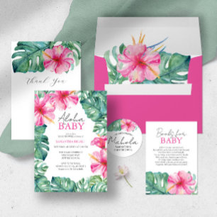 Hawaiian Baby Shower Books For Baby Enclosure Card