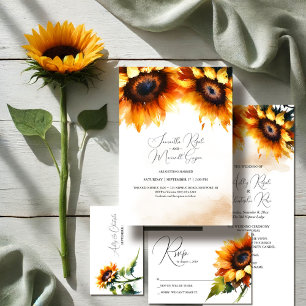 Sunflower Wedding Favour Tag