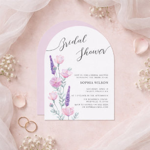 Bridal Shower Invitation delicate flowers.