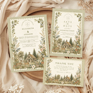 Whimsical Woodland Barn Wedding Save The Date