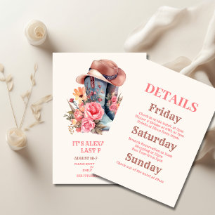 Pink Cowgirl Nashville Let's Go Girls Bachelorette Classic Round Sticker