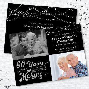 60th Anniversary 60 YEARS IN THE MAKING Lights Invitation