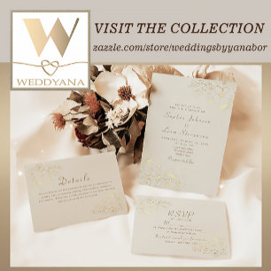 Vintage Floral Gold Wedding Seating Chart
