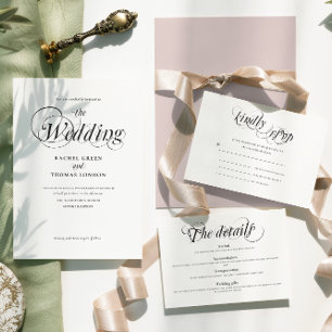 Elegant Wedding Details Accommodation  Enclosure Card