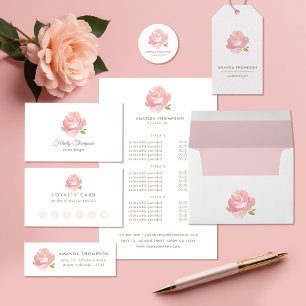 Chic Watercolor Blush Pink Rose Classic Round Sticker