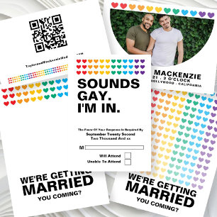 Photo Typography Simple Gay Save The Date Wedding