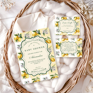 Lemon Blossom Garden Baby Shower Invitation