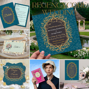 Elegant classic regent regencycore save the date